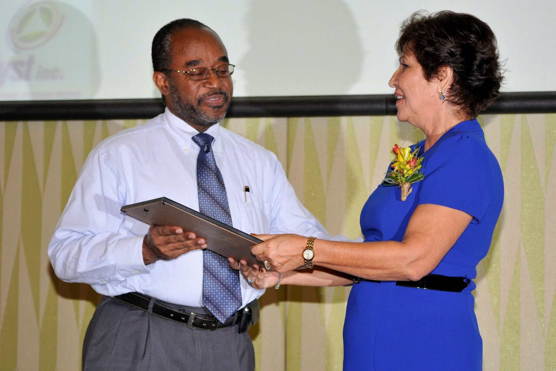 Ros Jackson presenting to Finalists in the Large Business Category 2010 - Purity Bakeries