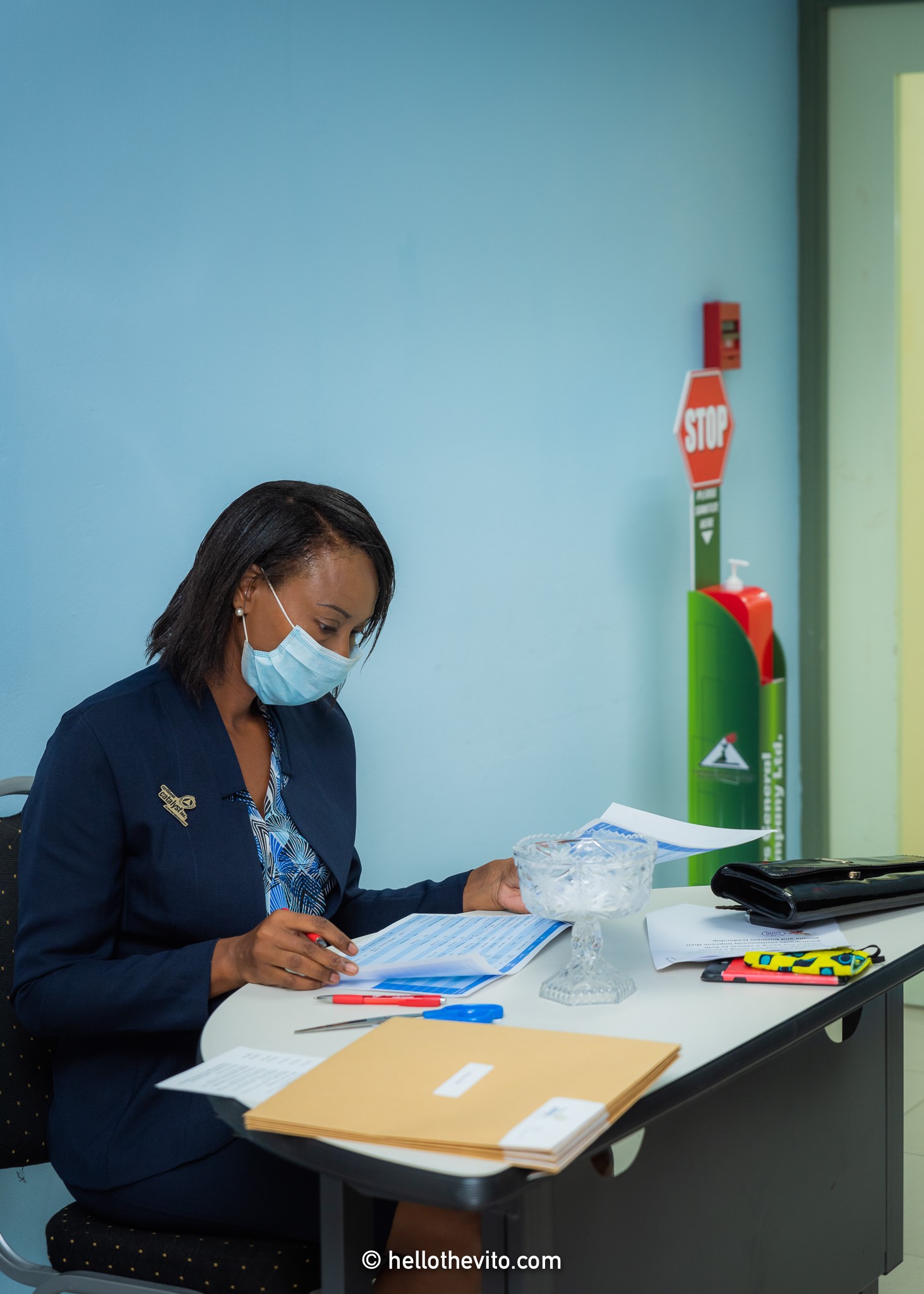 CCI Team member, Angela Boyce at registration desk