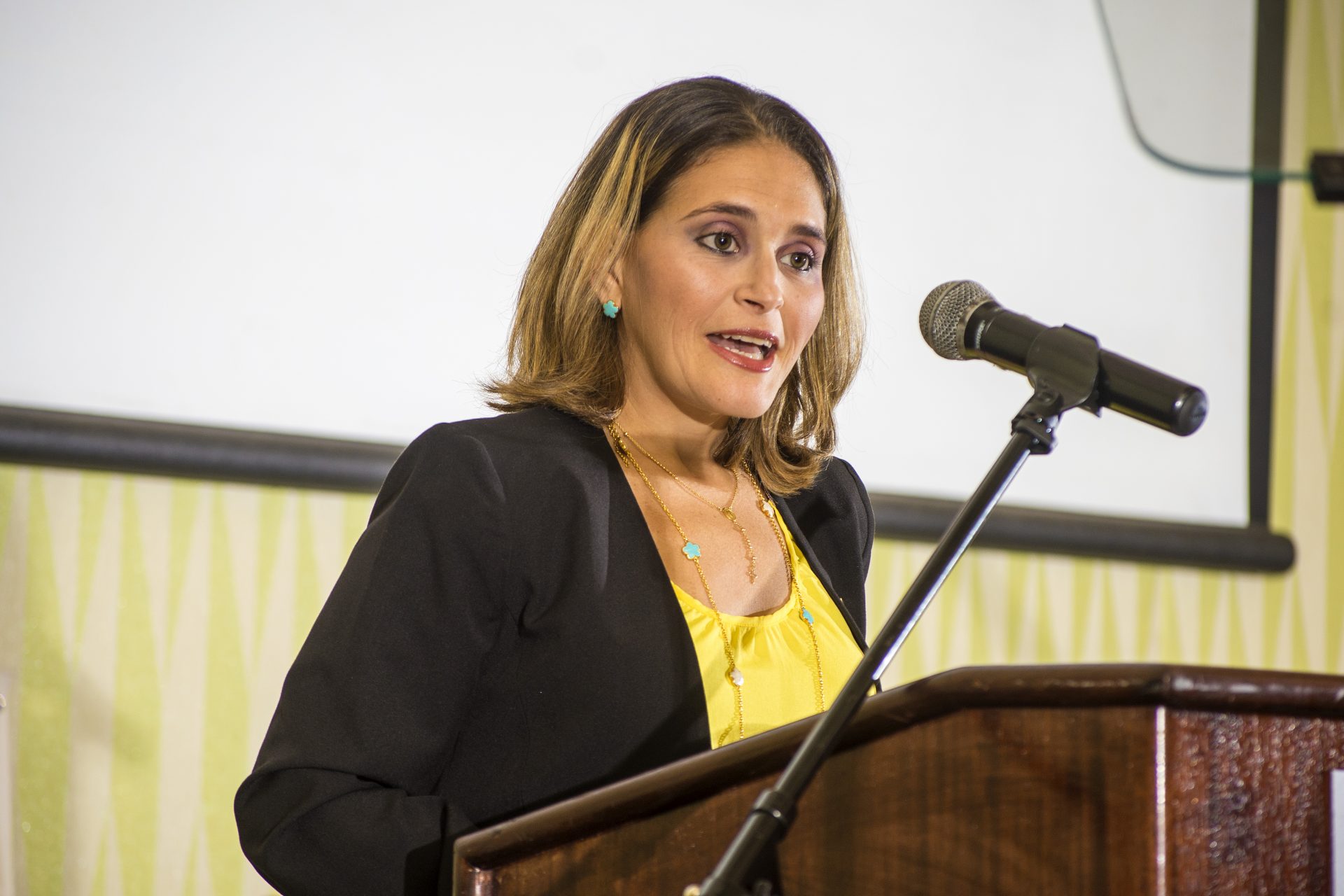 Jacqueline Elias as the Master of Ceremonies